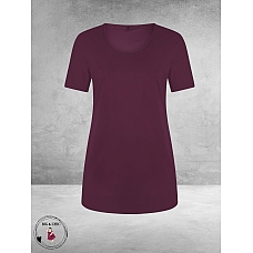 Plus Basics Travel Shirt Rond Hals Burgundy